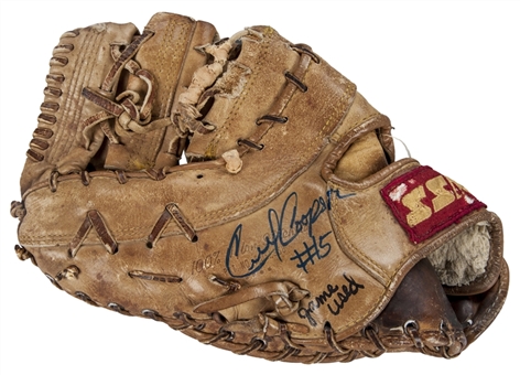 1968-69 Cecil Cooper Game Used & Signed Spalding SSK 42-4012 First Baseman Glove (Cooper LOA & PSA/DNA)
